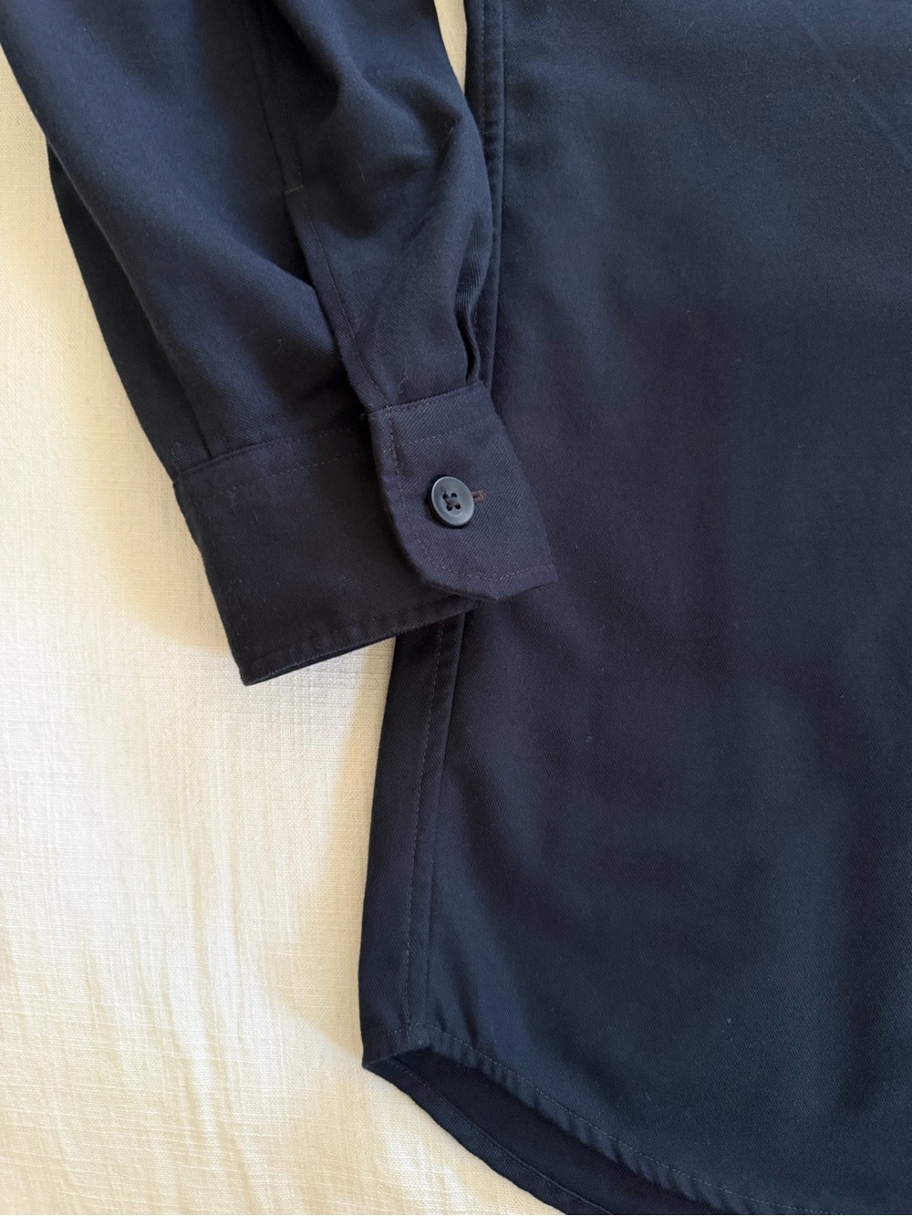 Uniqlo Twill Work Oversized Navy Shirt Unisex Size M - Picture 9 of 13